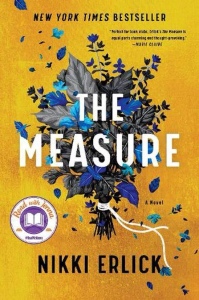 The front cover of The Measure - A book by Nikki Erlick. Selecting this image will take user to its page on Amazon via affiliate link.